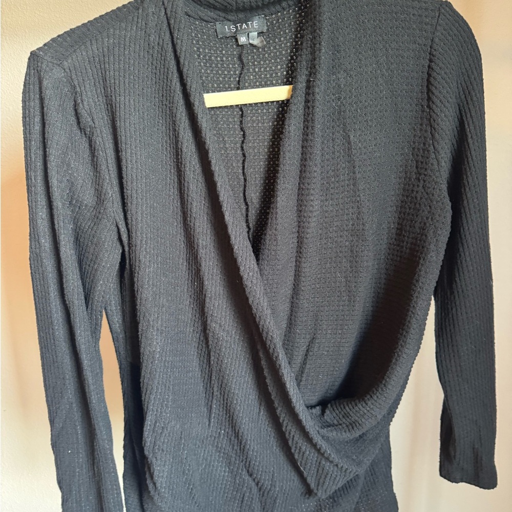 1. State Charcoal Textured Cardigan
